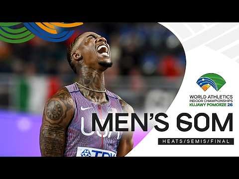 Full Men's 60m Heats + Semis + Final | World Indoor Championships Kujawy Pomorze 26