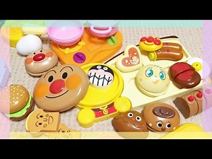 Play mamma Anpanman Cooking アンパンマンとジュウジュウハンバーグプレートでおままごと Play Kitchin with Anpanman plate.