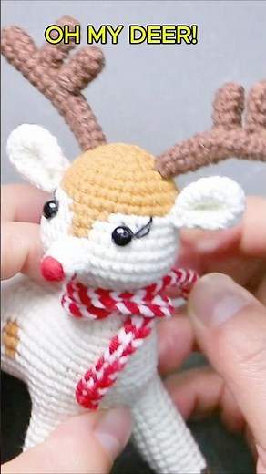 The Cutest Tiny Deer You'll Ever Crochet! #crochet #amigurumi #handmade #deer