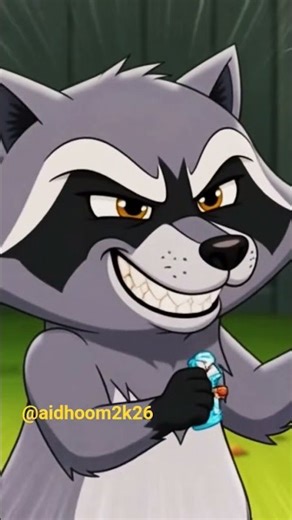 Whiskers (cat) and Rufus (dog) are sworn enemies... until a sneaky raccoon 🦝 raids the house #funny