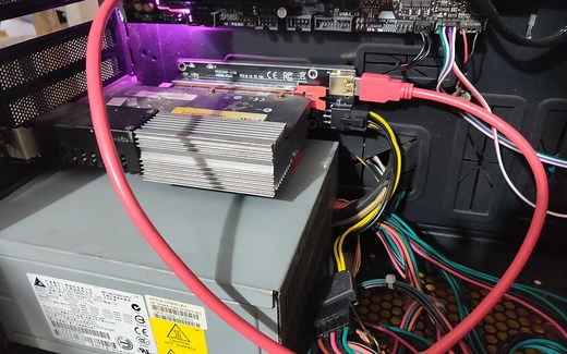 [开箱]PC主机Pcie X1转显卡Pcie X16，台达14CM大风扇