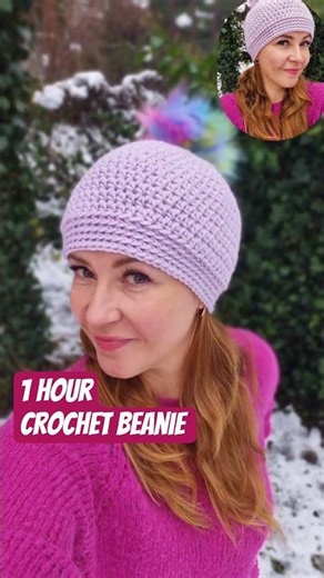 easy crochet beanie! chunky yarn. czapka z wełny merino na szydełku do zrobienia w godzinę #crochet