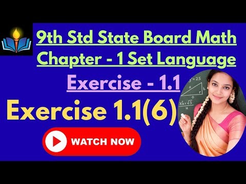 9th Std Math|Set Language|Exercise 1.1 - 6