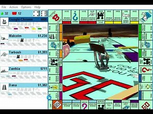 game Monopoly 1995 Westwood Version 1.1 computer AI VS AI CD-ROM 2 8 2018 8