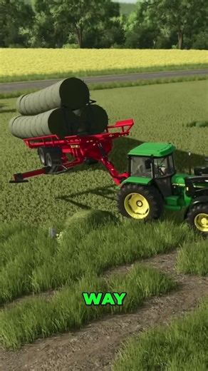 Efficient Hay Baling Operations on the Farm #shorts