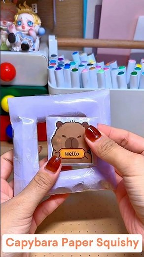 DIY Capybara Paper Squishy ideas #capybara #papersquishy #papercraft #cutecraft