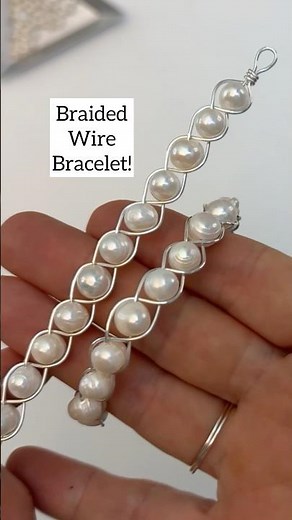 How to make a beautiful braided wire bracelet! Beaded cuff or bangle