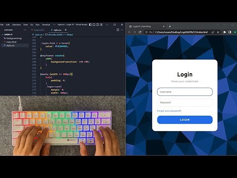 ASMR Programming - Modern Login Page Ui Design - No Talking