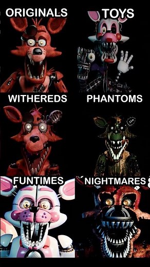 FNaF Animatronic Reaction - Originals VS Toys VS Withereds VS phantoms VS Funtimes VS Nightmares