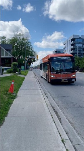 MiWay New Flyer XDE40 #2327 on route 8 Cawthra