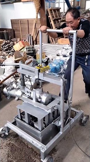 Mobile Block Machine simple manual concrete block making machine for sale #constructionequipment