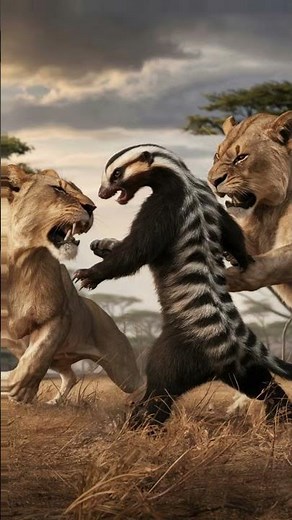 Honey Badger Stoffel Escapes His Enclosure and Battles a Lion