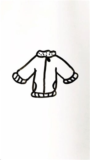 Jacket Drawing 🧥 Easy Drawing #shorts #art #drawing