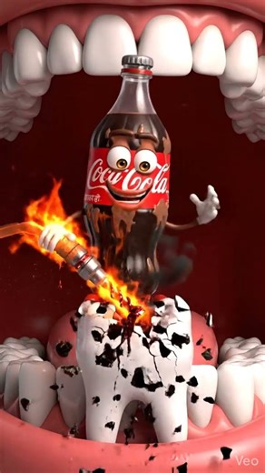 🥤 CocaCola vs Teeth | Inside Your Mouth 😬#StopSoftDrinks