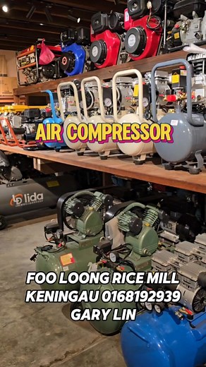 We are selling small air compressor Whatsapp 0168192939 GARY LIN Ronald Maxwilly Sakri Perantau Tegar Reflly Emut | Foo Loong Rice Mill Keningau