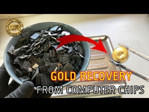 Gold Recovery from Computer BGA ic Chips | Gold From Computer ic Chips | Gold Recovery