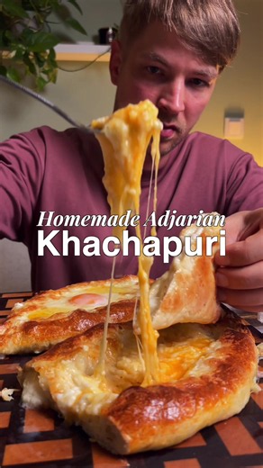 Homemade Adjarian Khachapuri Recipe — Soft Boat Bread with Cheese