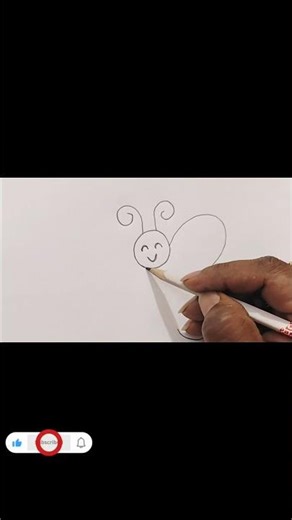 Butterfly Drawing | Cute Drawing | Easy Butterfly Drawing/step by step easy drawings ❤
