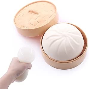 Squishy Dumpling Stress Ball Toy, Sensory Toys for Kids with Autism, ADHD,Stress Relief Toys Kids&Adult,Classroom Prizes,Party Favors for Kids.
