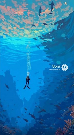 Deep Ocean Serenity: Anime Aesthetic 🌊✨