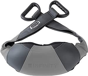 Infinity Plug-in only Neck Shoulder Back Shiatsu Massager Quad Roller Massage modes Dual Grip handles optional heat