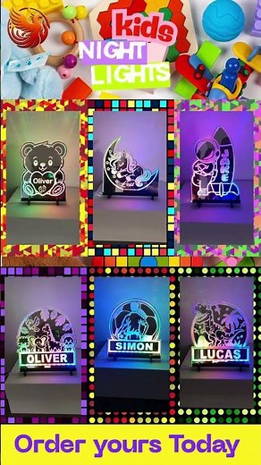 Personalised Kids Night Lights From Phoenix Lights