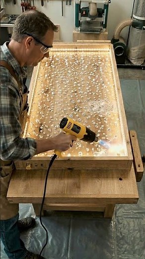 DIY Transparent Diamond Resin Art Table