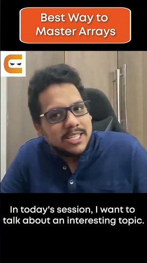 BEST WAY to Master Arrays in Data Structures & Algorithms #shorts