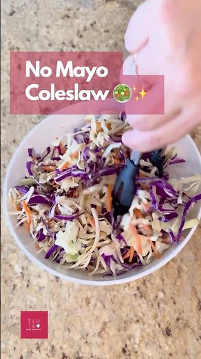 No Mayo Coleslaw That Everyone Is Obsessed With 🥗🔥 Healthy & Crunchy