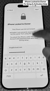 iPhone Locked to Owner Fix Setup & Activation Help #icloudactivationlock #iphonelockedtoowner #iphonefix