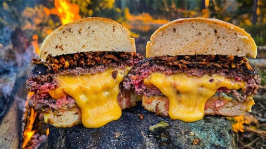 How one slice reveals everything... the cheese-stuffed burger test