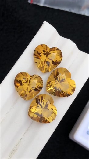 heart shape Citrine pairs