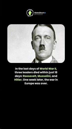 Three Leaders Died in 18 Days – End of WWII in Europe #shorts