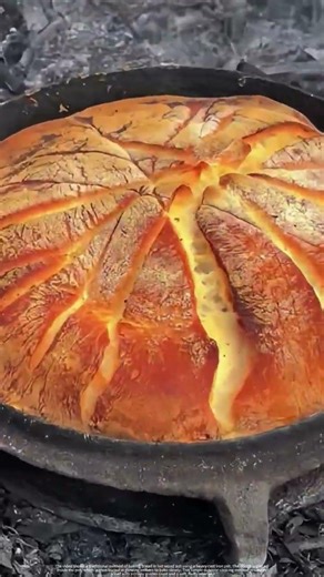 Baking Bread in Hot Ash With a Cast Iron Pot : The Simplest Outdoor Bread Recipe
