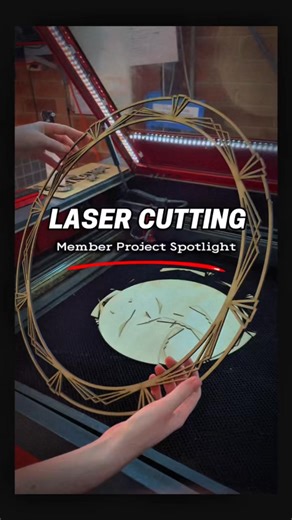 Laser cutting meets crochet!! 🤩 If you live in Perth and are keen to try your hand at laser cutting, head to Artifactory.org.au to find out how you can get involved. Ilke spent their Saturday afternoon at Artifactory designing and laser cutting this geometric embellishment to frame their amazingly intricate crochet piece! “Big Red” is just one of 3 laser cutters available for use at Artifactory. Our members use them for a variety of projects - everything from jewellery to furniture - all with g