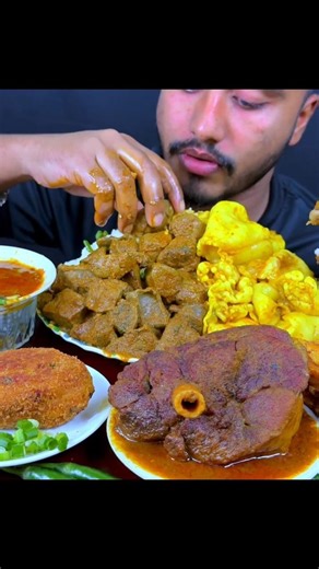 ASMR: Eating Mutton Liver Curry with Basmati rice ll #mukbang #shorts #mukbangasmr #asmr #asmreating