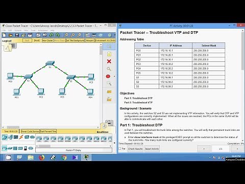 2.2.3.3 Packet Tracer - Troubleshoot VTP and DTP