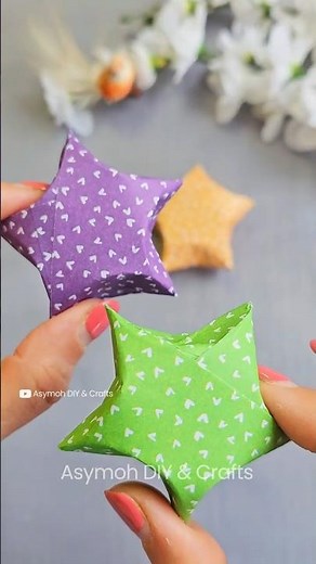 These Paper Stars Are So Easy to Make ⭐ Watch Till the End #origami #craft #tutorial