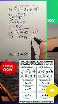 How to Solve Linear Equations in One Variable #trending #viral #mathstricks #shorts #education