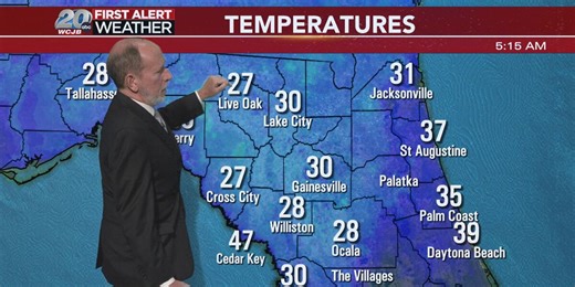 WCJB First Alert Weather Forecast | 5 a.m. Wednesday