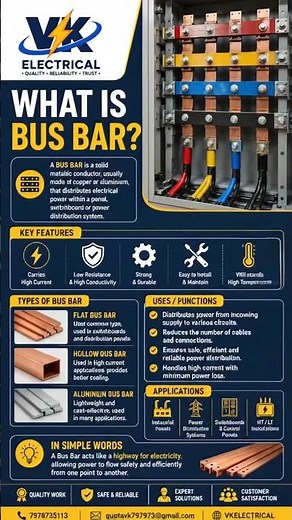 ⚡ What is a Bus Bar?#electrical #electricalindia #viral