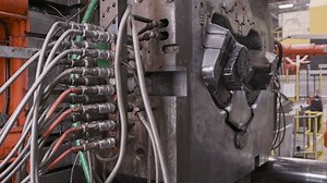 Working parts in a die casting factory.