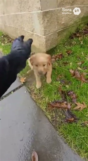 cop gets distracted by cute puppy 🤣 #dogs #cops #viral #funny #shorts