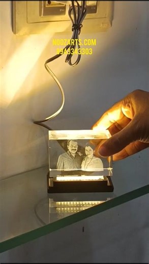 Mesmerizing Crystal Photo LED Glow ✨ Custom Acrylic Light Art | Innovative Gift