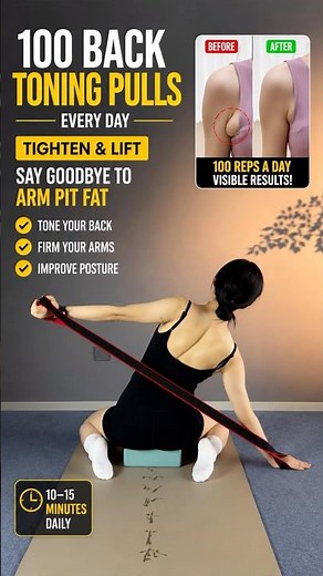 100 Back Exercises Daily to Slim Your Arms & Sculpt a Lean Back | Resistance Band Workout