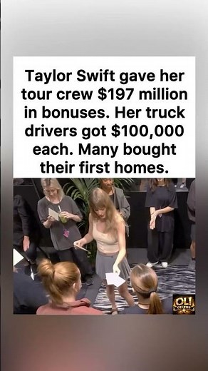 Taylor’s $197M Crew Bonus💰🙏🏾#TaylorSwift #ErasTour #shorts