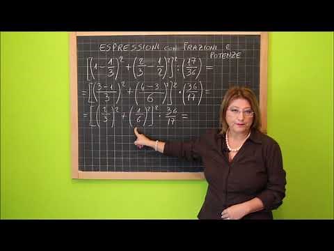 25 espressioni con le frazioni e potenze