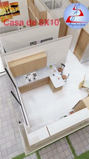asa de 8x10 metros de UN Piso y Dos Recamaras #arquitectura #casasecologicas #casas