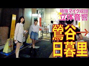 【4K/立体音響】鶯谷駅〜日暮里駅、平日の夜。20220926 akihabara walk