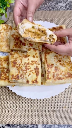 Smoky+Cheesy+Easy Special chicken🍗Crepes for Ramzan😋#shortsfeed
